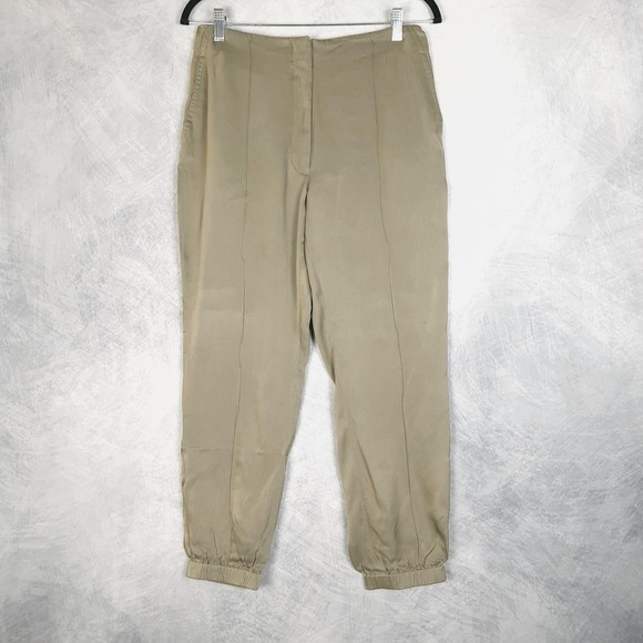 3.1 Phillip Lim Pants - 3.1 Phillip Lim Pants Womens 6 Green Viscose Jogger Elastic Cuff Relaxed Pull On